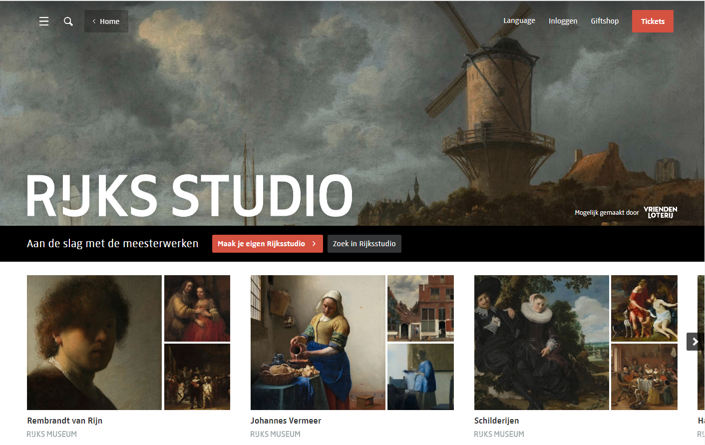 Rijksstudio Intro Image